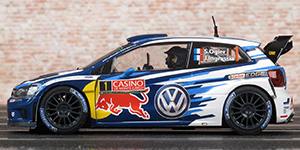 Scalextric C3744 Volkswagen Polo R WRC - #1 Red Bull. Volkswagen Motorsport: Winner, Rallye Monte-Carlo 2015. Sébastien Ogier / Julien Ingrassia - 06