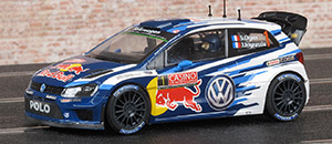 Scalextric C3744 Volkswagen Polo R WRC - #1 Red Bull. Volkswagen Motorsport: Winner, Rallye Monte-Carlo 2015. Sébastien Ogier / Julien Ingrassia