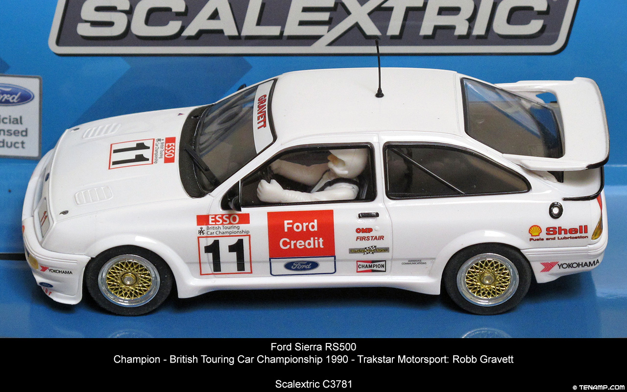 Scalextric C3781 Ford Sierra RS500 - Ford Credit. Trakstar Motorsport, British Touring Car Championship 1990. Robb Gravett