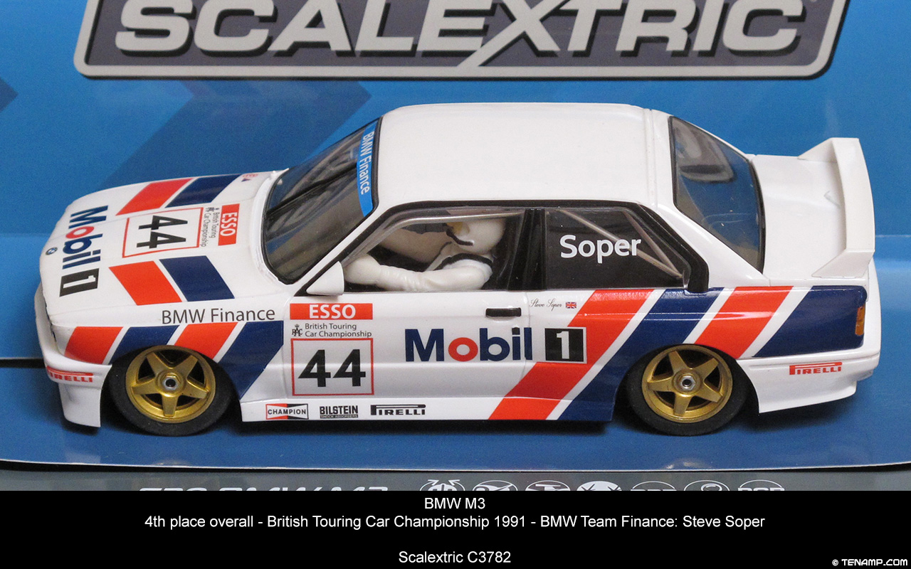 Scalextric C3782 BMW M3 E30 - Mobil 1 #44. BMW Team Finance, British Touring Car Championship 1991. Steve Soper