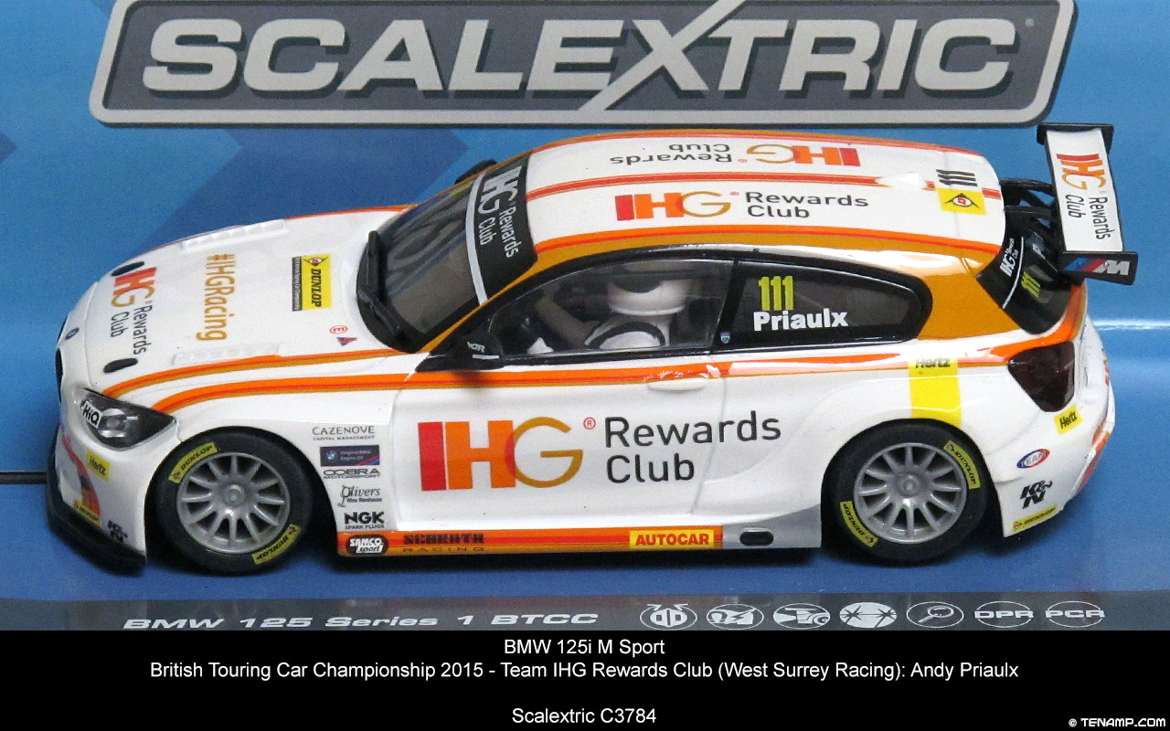 Scalextric C3784 BMW 125i M Sport - #111 IHG Rewards Club. BTCC 2015 Andy Priaulx