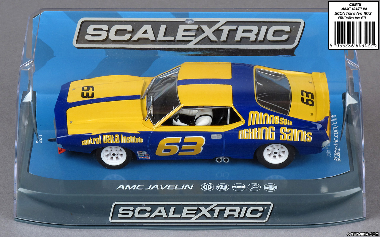 Scalextric C3876 AMC Javelin - #63 Bill Collins, Trans-Am 1972