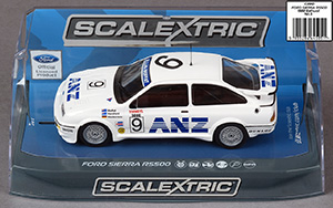 Scalextric C3910 Ford Sierra RS500 - #9 ANZ. Allan Moffat Enterprises: DNF, 1988 Tooheys 1000, Bathurst. Allan Moffat / Klaus Niedzwiedz / Gregg Hansford - 06