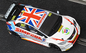 Scalextric C3915 Honda Civic Type R - #303 Simpson Race Exhausts. Simpson Racing: British Touring Car Championship 2017. Matt Simpson - 04