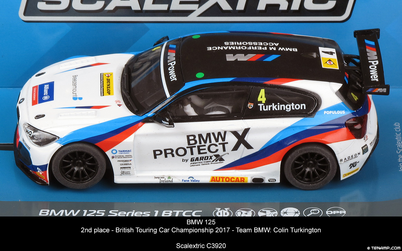 Scalextric C3920 BMW 125i M Sport - #4 Protect X. BTCC 2017 Colin Turkington