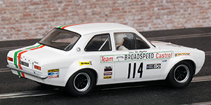 Scalextric C3924 Ford Escort mk1 - No.114 Team Broadspeed Castrol. Winner, Round 1, 1971 British Saloon Car Championship, Brands Hatch. John Fitzpatrick - 02