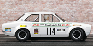 Scalextric C3924 Ford Escort mk1 - No.114 Team Broadspeed Castrol. Winner, Round 1, 1971 British Saloon Car Championship, Brands Hatch. John Fitzpatrick - 03