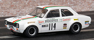 Scalextric C3924 Ford Escort mk1 - No.114 Team Broadspeed Castrol. Winner, Round 1, 1971 British Saloon Car Championship, Brands Hatch. John Fitzpatrick