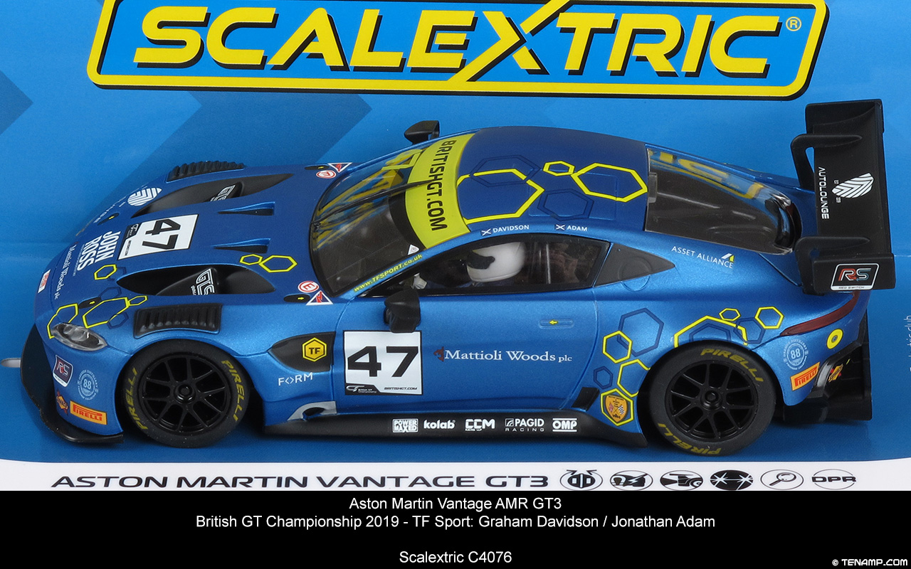 Scalextric C4076 Aston Martin Vantage AMT GT3 - #47 TF Sport. British GT Championship 2019