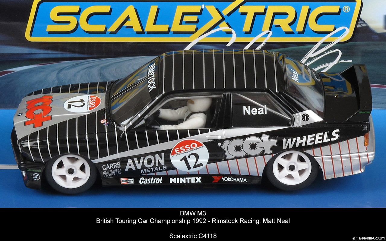 Scalextric C4118 BMW M3 E30 - 100+ Wheels. Rimstock Racing, British Touring Car Championship 1992. Matt Neal