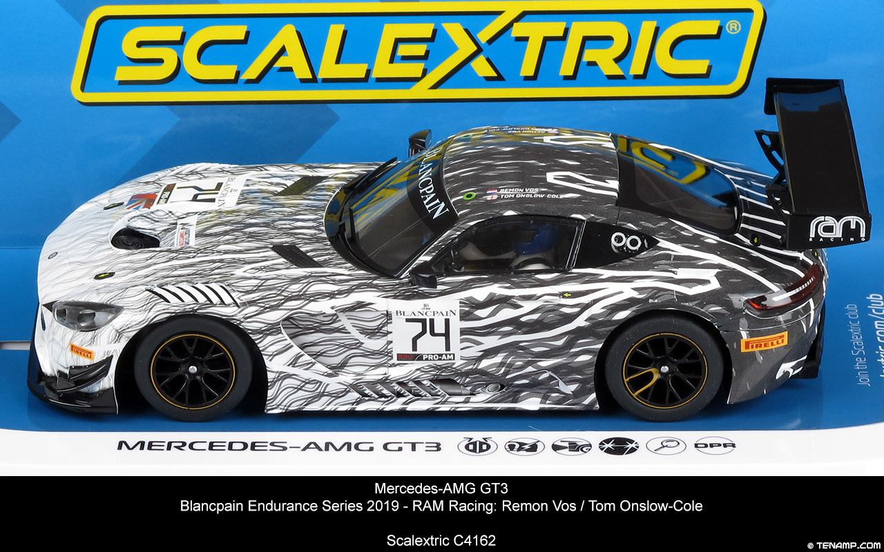 Scalextric C4162 Mercedes-AMG GT3 - #74 RAM Racing. Blancpain Endurance Series 2019