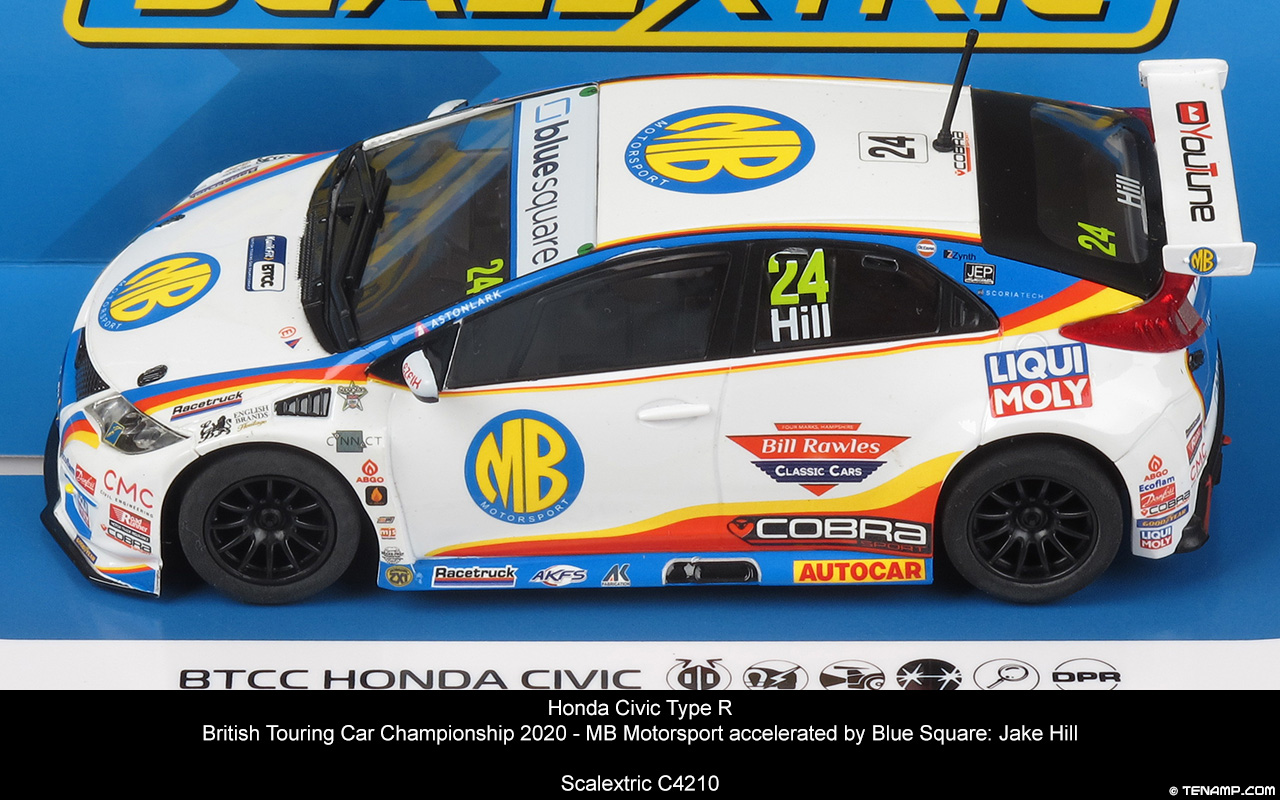 Scalextric C4210 Honda Civic Type R - #24 MB Motorsport. BTCC 2020 Jake Hill