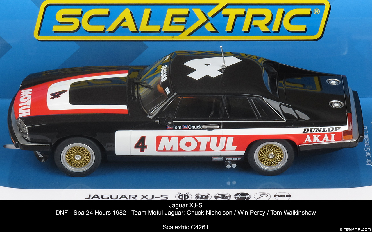 Scalextric C4261 Jaguar XJ-S - #4 Motul. Spa 24h 1982. Nicholson/Percy/Walkinshaw