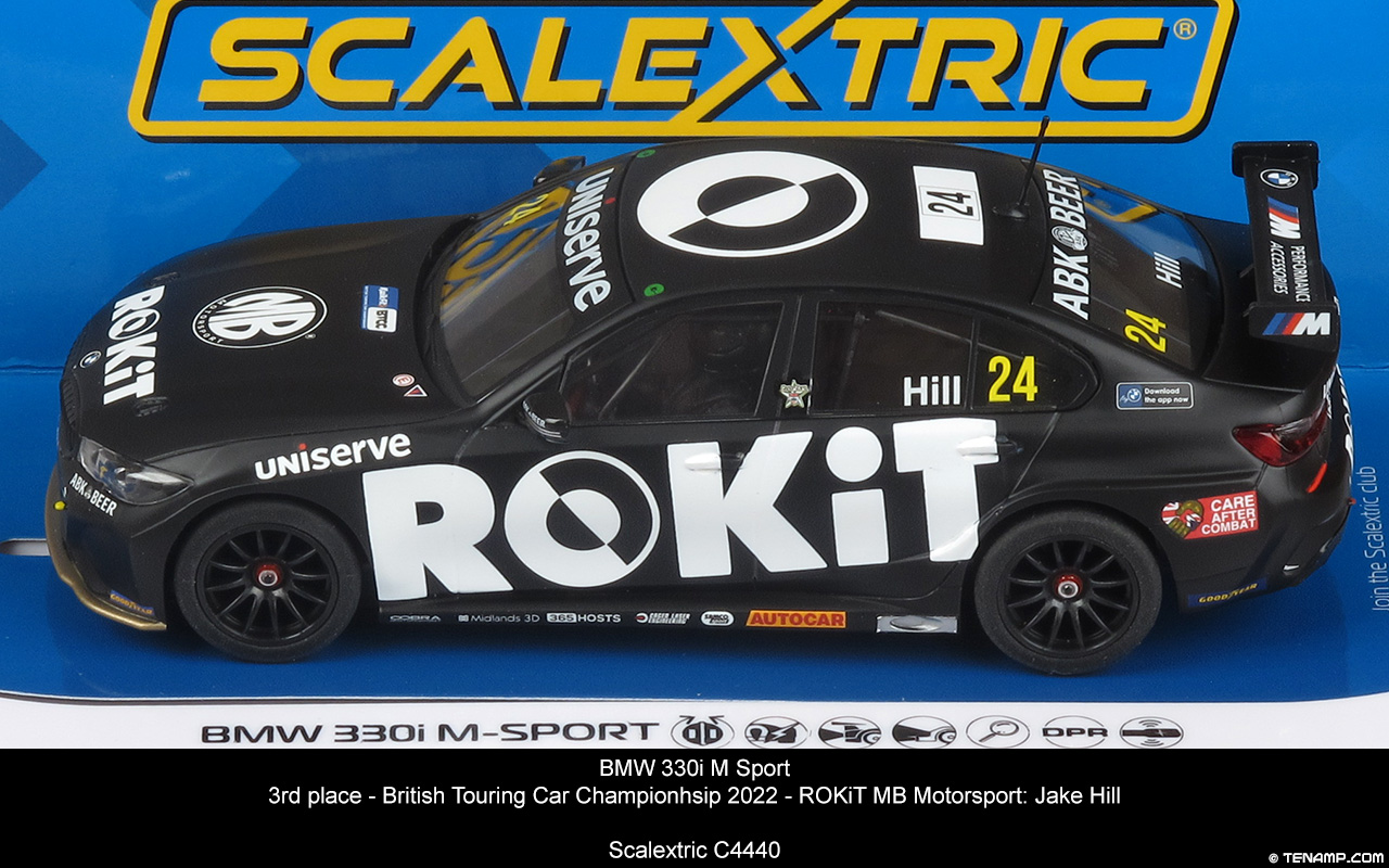 Scalextric C4440 BMW 330i M Sport - #24 Rokit. BTCC 2022 Jake Hill