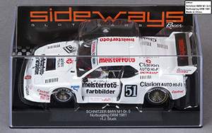 Sideways SW23 Schnitzer BMW M1 Group 5 - #51 Meisterfoto/Clarion. Team Schnitzer: Nürburgring DRM 1981. Hans-Joachim Stuck - 09
