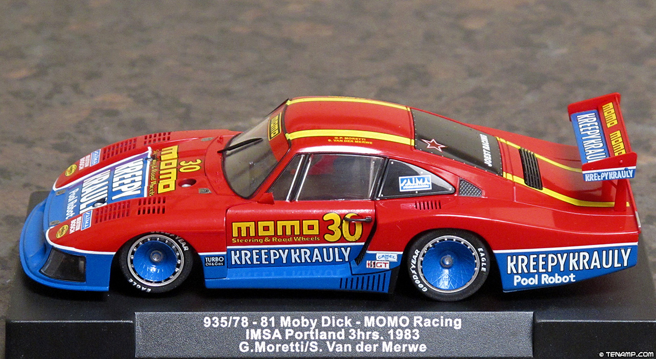 Sideways SW57 Porsche 935/78-81 "Moby Dick" - #30 Momo/Kreepy Krauly. DNF, IMSA Portland 3 Hours 1983. Gianpiero Moretti / Sarel van der Merwe