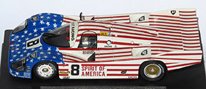 Slot.it CA02C Porsche 956 - #8 Spirit Of America. Joest Racing: 3rd place, Le Mans 24 Hours 1986. George Follmer / John Morton / Kenper Miller