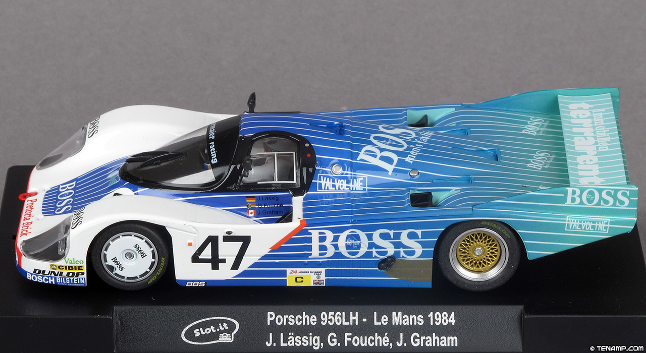 Slot.it CA02i Porsche 956 - #47 Boss. Obermaier Racing GmbH: DNF, Le Mans 24 Hours 1984. Jürgen Lässig / George Fouché / John Graham