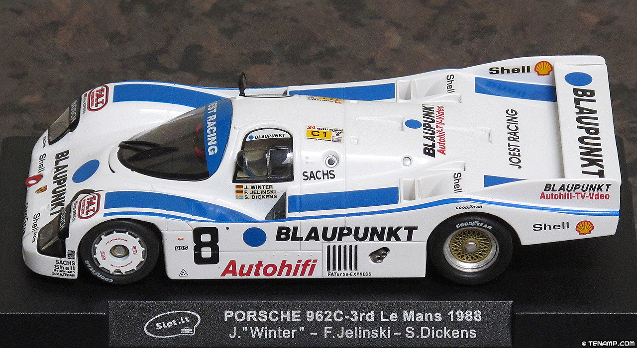 Slot.it CA03A Porsche 962 C - #8 Blaupunkt Joest Racing: 3rd place, Le Mans 24 Hours 1988. Stanley Dickens / Frank Jelinski / "John Winter" (Louis Krages)