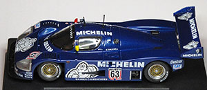 Slot.it CA06E Sauber Mercedes C9 - #63 Michelin. Formel Rennsportclub: 3rd place, Supercup Nürburgring Supersprint 1987. Mike Thackwell