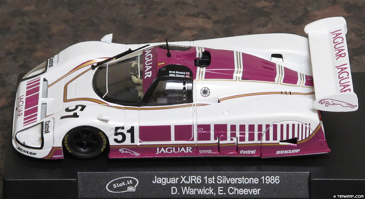 Slot.it CA07D Jaguar XJR-6 - #51 Silk Cut Jaguar. Winner, Silverstone 1000 Kilometres 1986. Derek Warwick / Eddie Cheever