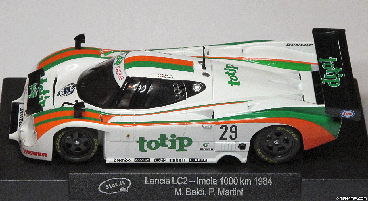 Slot.it CA08D Lancia LC2 - #29 Totip. Jolly Club: 9th place, Imola 1000 Kilometres 1984. Mauro Baldi / Pierluigi Martini