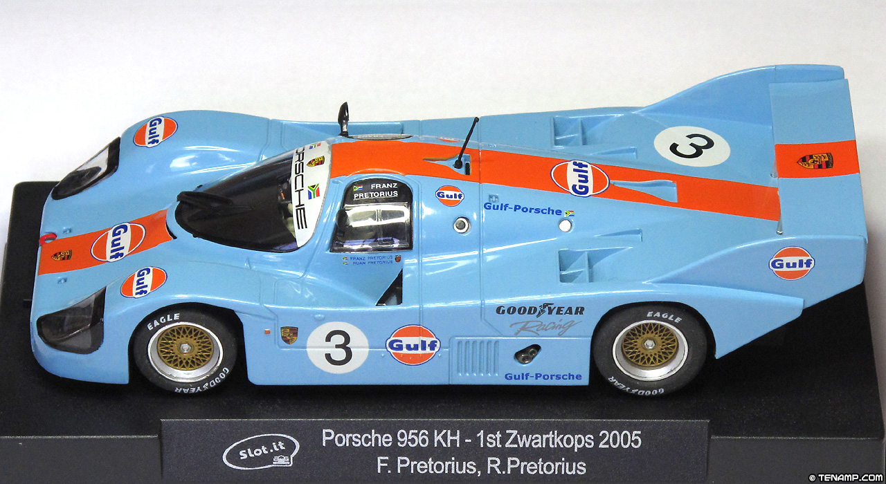 Slot.it CA09E Porsche 956 - #3 Gulf. Winner, Zwartkops 1 Hour 2005. Franz Pretorius / Ruan Pretorius