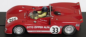 Slot.it CA11B Alfa Romeo 33/3 - #33. Otto Zipper Racing Team. 7th place, Can-Am Laguna Seca 1972. Scooter Patrick