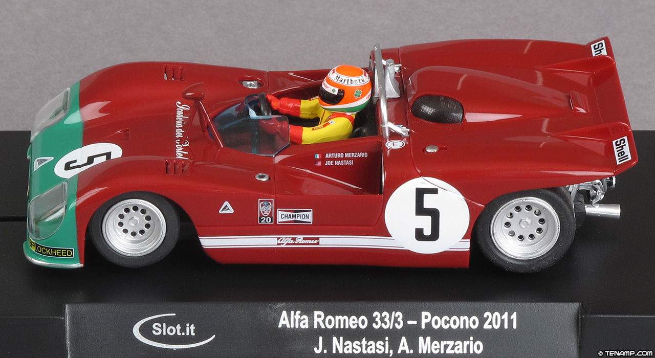 Slot.it CA11M Alfa Romeo 33/3 - No5. 'Le Belle Machine d'Italia' Pocono 2011. Joe Nastasi / Arturo Merzario
