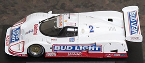 Slot.it CA13A Jaguar XJR-12 - #2 Bud Light. Jaguar Racing. 2nd place, Daytona 24 Hours 1992. Davy Jones / Scott Pruett / David Brabham / Scott Goodyear