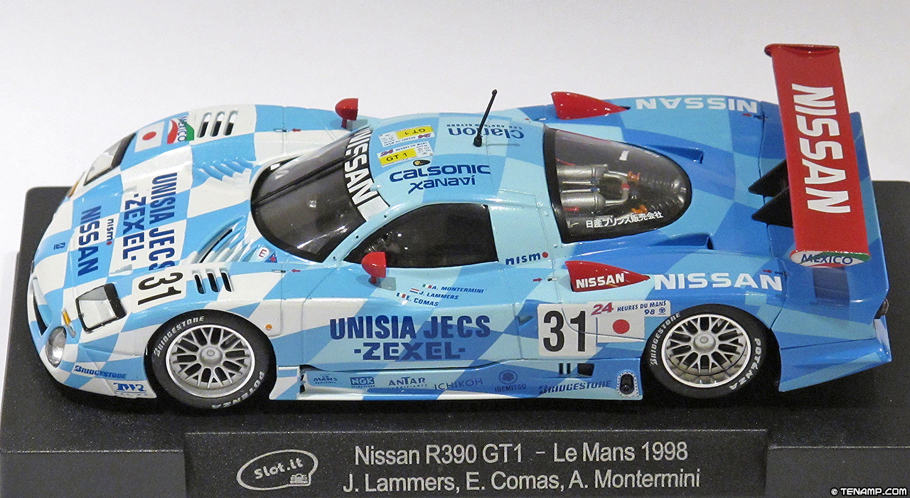 Slot.it CA14E Nissan R390 GT1 - #31 Unisia Jecs/Zexel. Nissan Motorsport: 6th place, Le Mans 24 Hours 1998. Jan Lammers / Erik Comas / Andrea Montermini