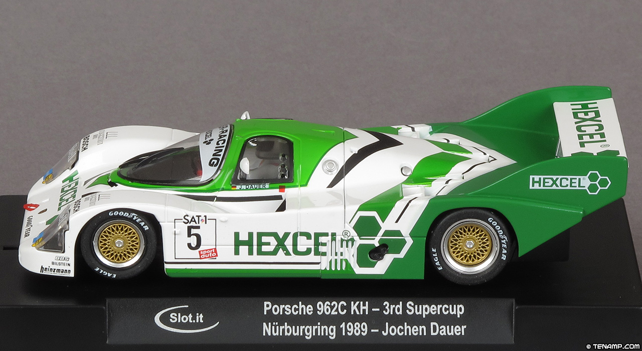Slot.it CA17F Porsche 962 C - #5 Hexcel. Dauer Racing. 3rd place, Supercup Nürburgring Eifelrennen 1989. Jochen Dauer