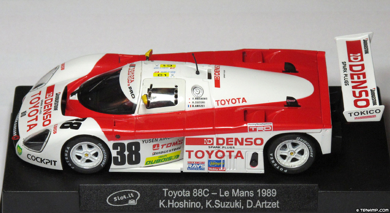 Slot.it CA19C Toyota 88C - #38 Denso. Toyota Team Tom's: DNF, Le Mans 24 Hours 1989. Kaoru Hoshino / Didier Artzet / Keiichi Suzuki