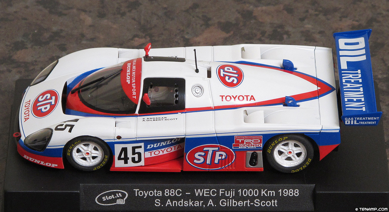 Slot.it CA19E Toyota 88C - #45 STP. Auto Beaurex Motorsport: DNF, Fuji 1000 Kilometres 1988. Andrew Gilbert-Scott / Steven Andskar