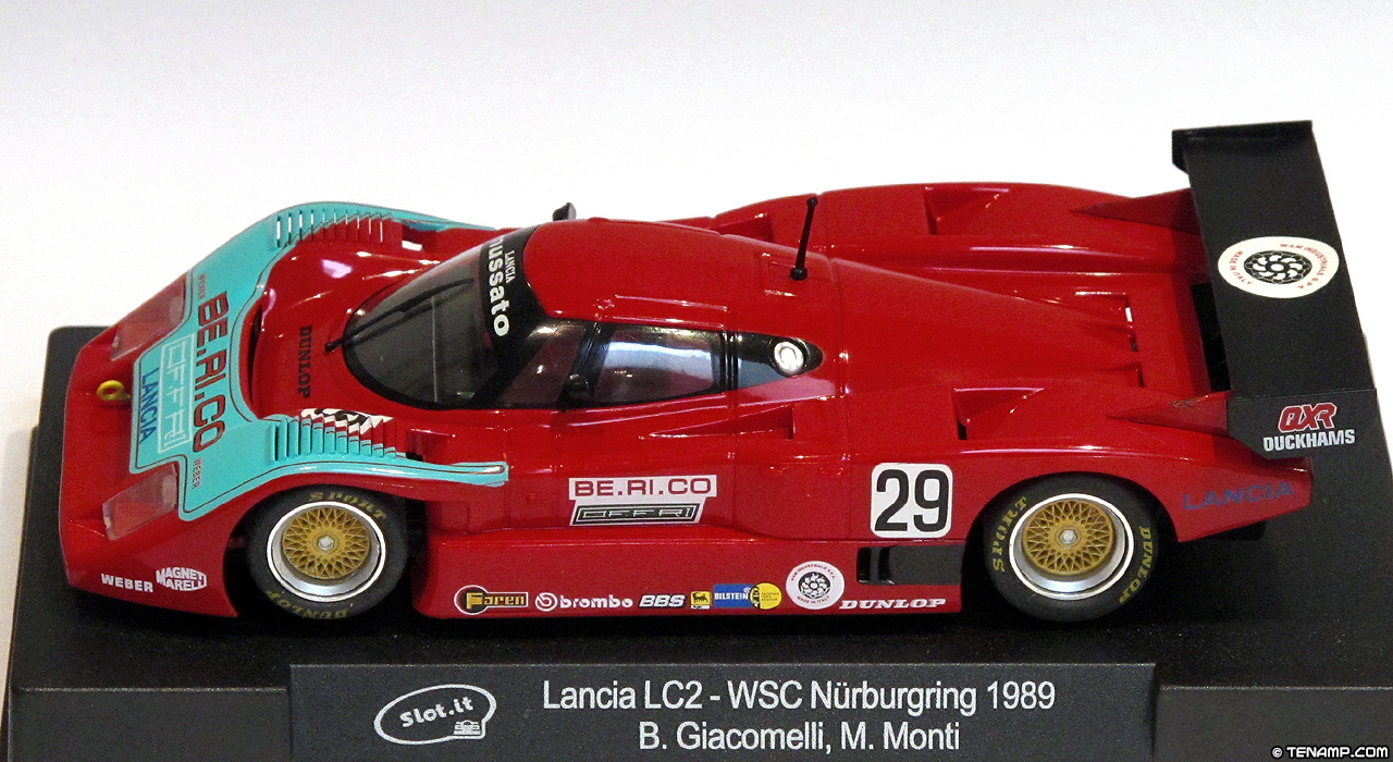 Slot.it CA21C Lancia LC2 - #29 BE.RI.CO. Mussato Action Car: NC, World Sports Prototype Championship, Nürburgring 1989. Bruno Giacomelli / Massimo Monti