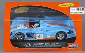Slot.it CA33B Audi R8 LMP - #4 Gulf. Johansson Motorsport: DNF, Le Mans 24 Hours 2001. Stefan Johansson / Patrick Lemarié / Tom Coronel - 06