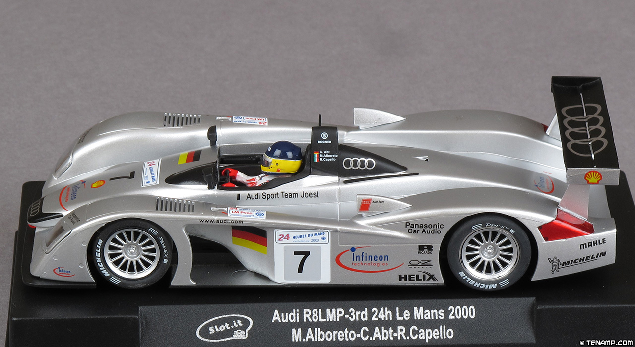 Slot.it CA33C Audi R8 LMP - #7 Audi Sport Team Joest. 3rd place, Le Mans 24 Hours 2000. Michele Alboreto / Christian Abt / Rinaldo Capello