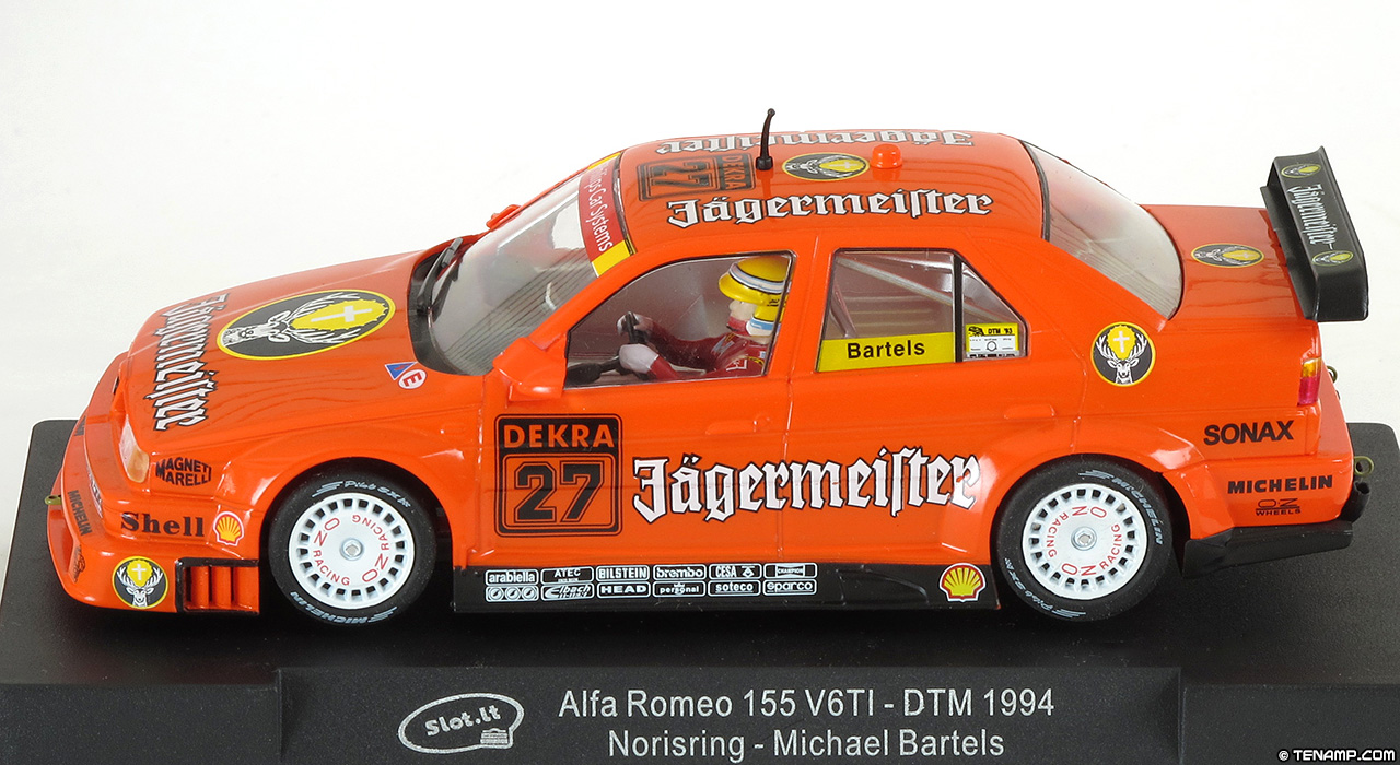Slot.it CA35B Alfa Romeo 155 V6Ti - #27 Jägermeister Schübel Engineering. DTM 1994. Michael Bartels