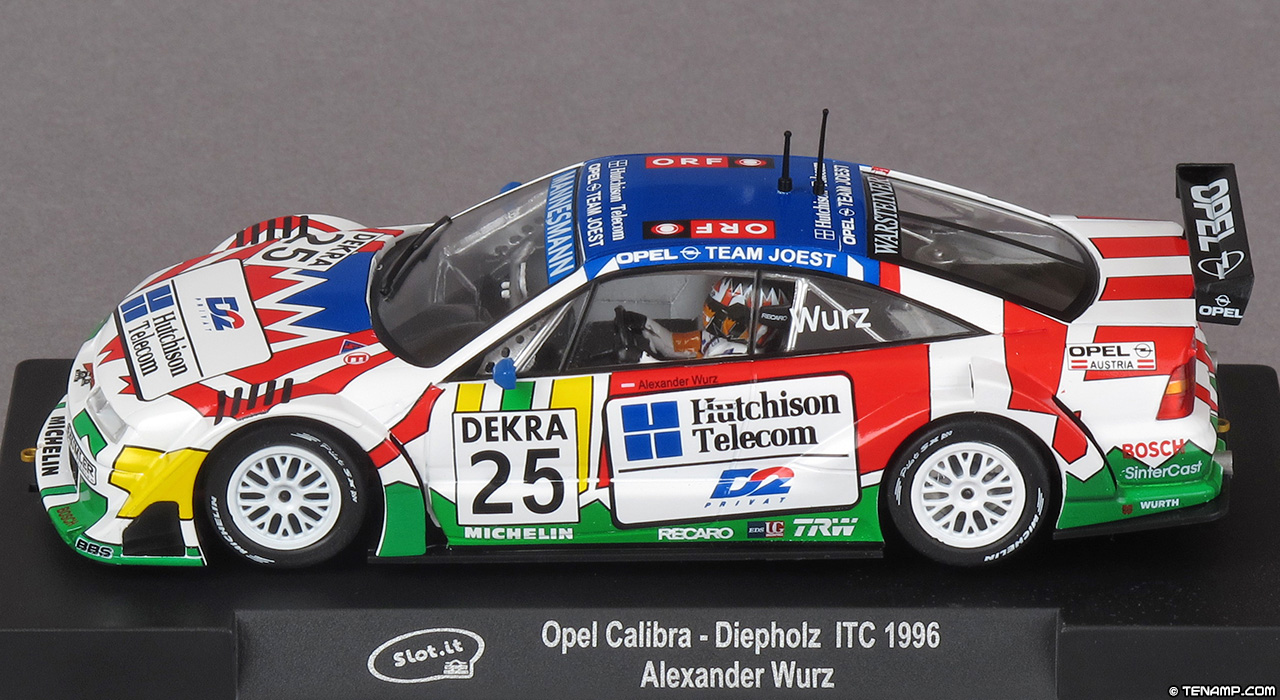 Slot.it CA36D Opel Calibra - #25 Hutchison Telecom. Joest Racing Opel: Diepholz ITC 1996. Alexander Wurz
