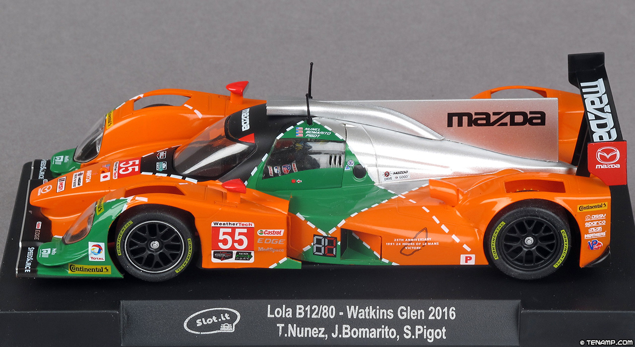 Slot.it CA39C Lola B12/80 - #55 Mazda Motorsports: 29th place, Watkins Glen 6 Hours 2016. Tristan Nunez / Jonathan Bomarito / Spencer Pigot