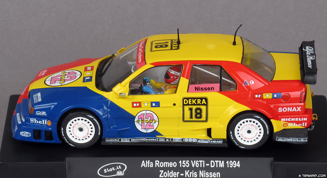 Slot.it CA50A Alfa Romeo 155 V6Ti - #18 RTL Punkt12. Schübel Engineering, DTM Zolder 1994. Kris Nissen