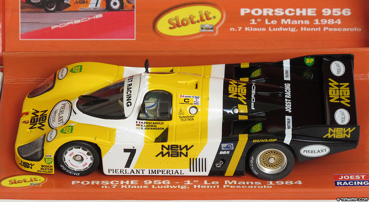 Slot.it CW01 Porsche 956 - #7 New-Man Joest Racing: Winner, Le Mans 24 Hours 1984. Henri Pescarolo / Klaus Ludwig / (DNS: Stefan Johansson)