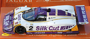 Slot.it CW03 Jaguar XJR-9 LM - #2 Silk Cut Jaguar. Winner, Le Mans 24 Hours 1988. Jan Lammers / Johnny Dumfries / Andy Wallace