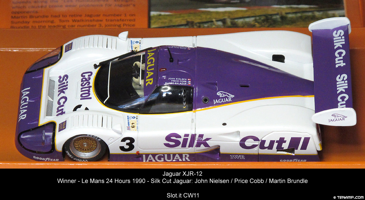 Slot.it CW11 Jaguar XJR-12 - #3 Silk Cut Jaguar. Winner, Le Mans 24 Hours 1990. John Nielsen / Price Cobb / Martin Brundle