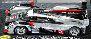 Slot.it CW12 Audi R18 TDI - #2. Audi Sport Team Joest. Winner, Le Mans 24 Hours 2011. Benoit Tréluyer / Marcel Fässler / André Lotterer
