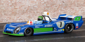 Slot.it CW18 Matra-Simca MS 670B - #7 Gitanes. Winner, Le Mans 24 Hours 1974. Equipe Gitanes: Henri Pescarolo / Gérard Larrousse - 01