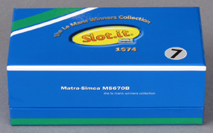 Slot.it CW18 Matra-Simca MS 670B - #7 Gitanes. Winner, Le Mans 24 Hours 1974. Equipe Gitanes: Henri Pescarolo / Gérard Larrousse - 12