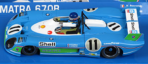 Slot.it CW21 Matra-Simca MS 670B - #11 Equipe Matra-Simca Shell: Winner, Le Mans 24 Hours 1973. Henri Pescarolo / Gérard Larrousse