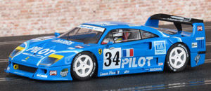 Slot.it KF02D Ferrari F40 - #34 Pilot Aldix Racing. 12th place, Le Mans 24 Hours 1995. Michel Ferté / Olivier Thévenin / Carlos Palau
