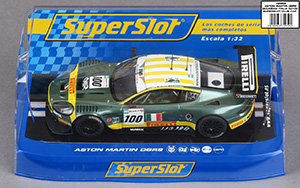 Scalextric SuperSlot H2959 Aston Martin DBR9 - #100 Pirelli. Aston Martin Racing BMS Scuderia Italia: 11th place, Le Mans 24 Hours 2007. Jamie Davies / Fabio Babini / Matteo Malucelli - 06